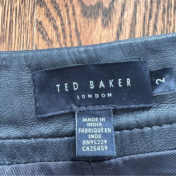 TED BAKER Genuine Leather Pants NEW WITHOUT TAGS SIZE 2 - Picture 9 of 15